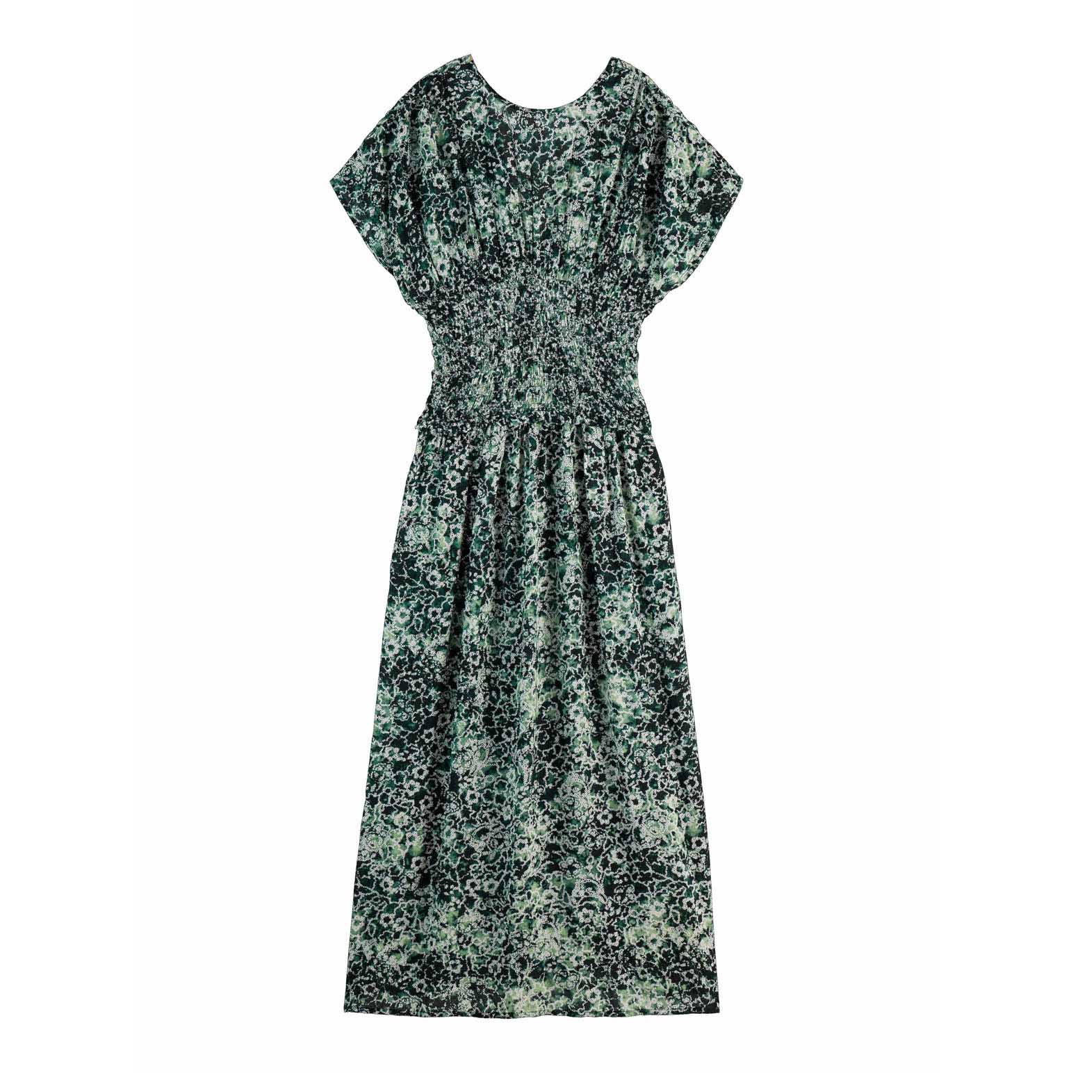 Scotch & Soda Printed Modal Smock Waist Maxi Dress